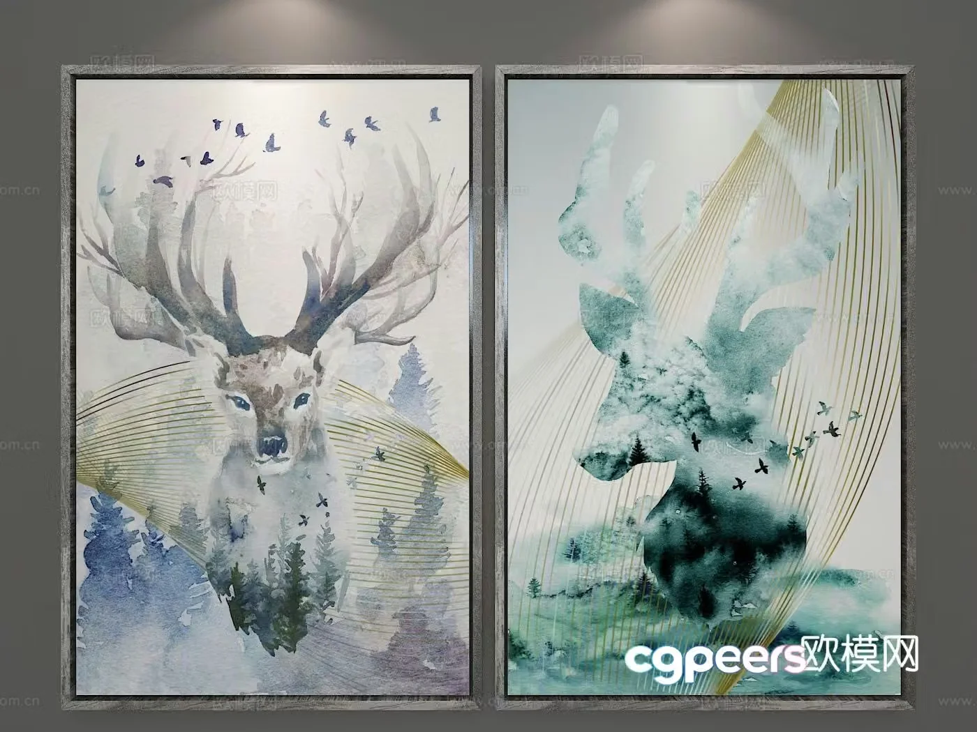 Texture painting decorative painting 3d model