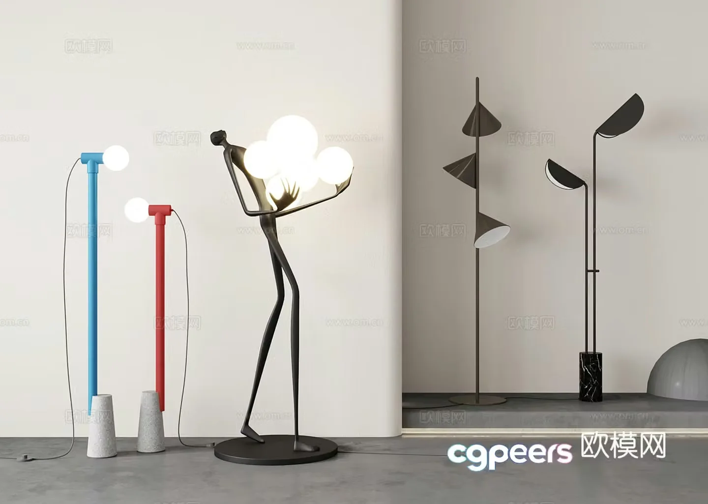 Modern floor lamp artistic lamp 3d model