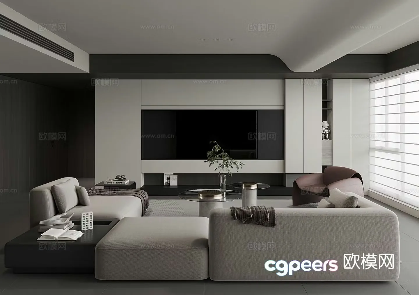 Modern living room 3d model