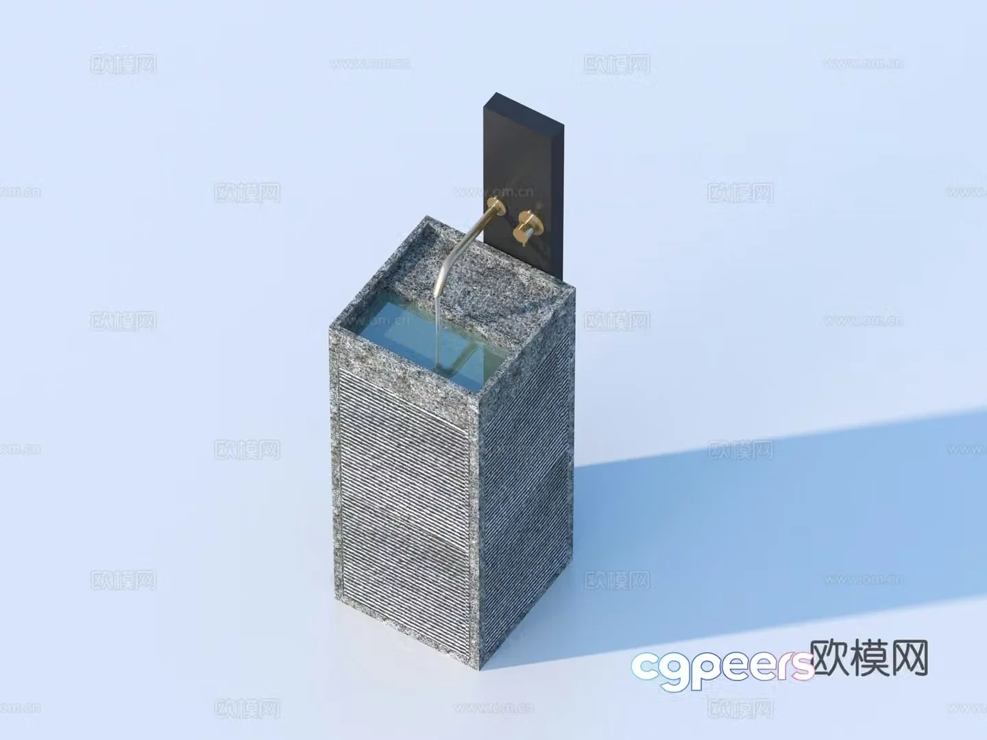 Wash basin washbasin stone trough 3D model