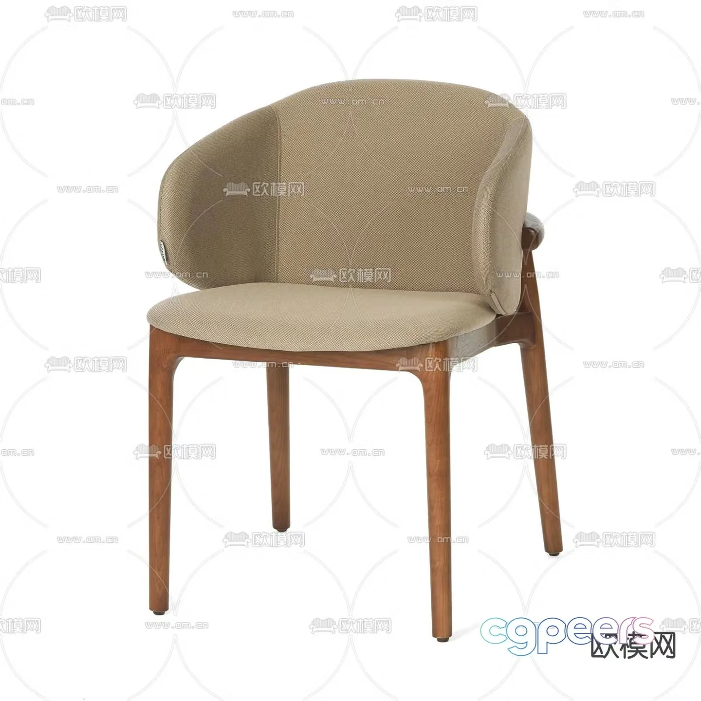 Modern chair dining chair 3d model