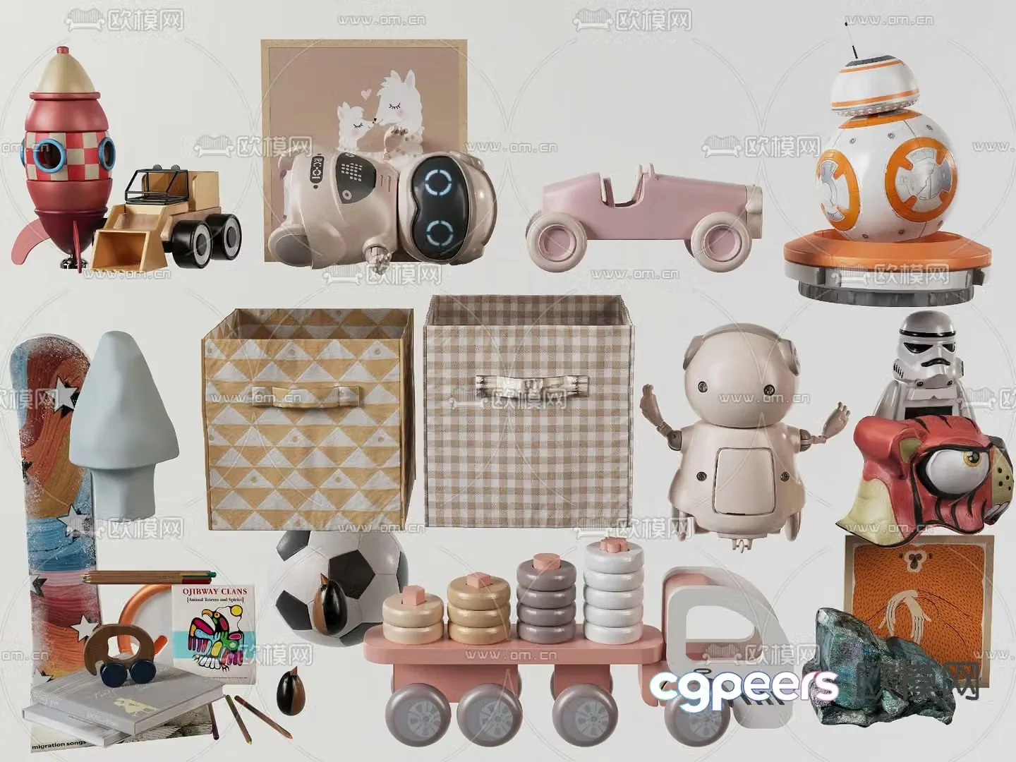 Children’s toys doll storage box 3d model