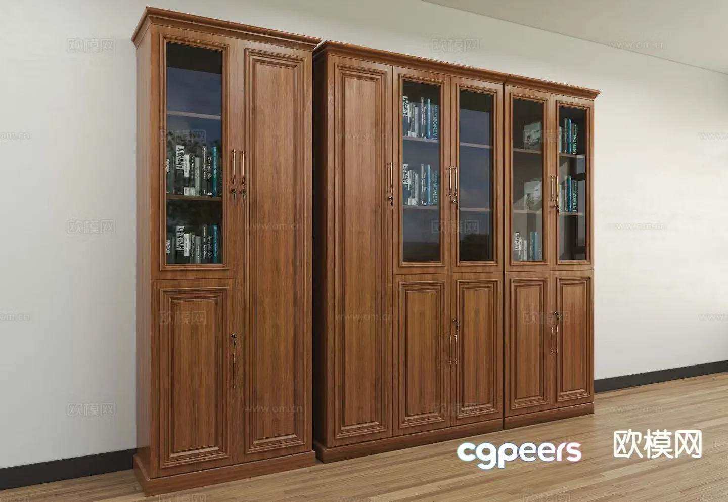 American bookcase paint file cabinet 3d model