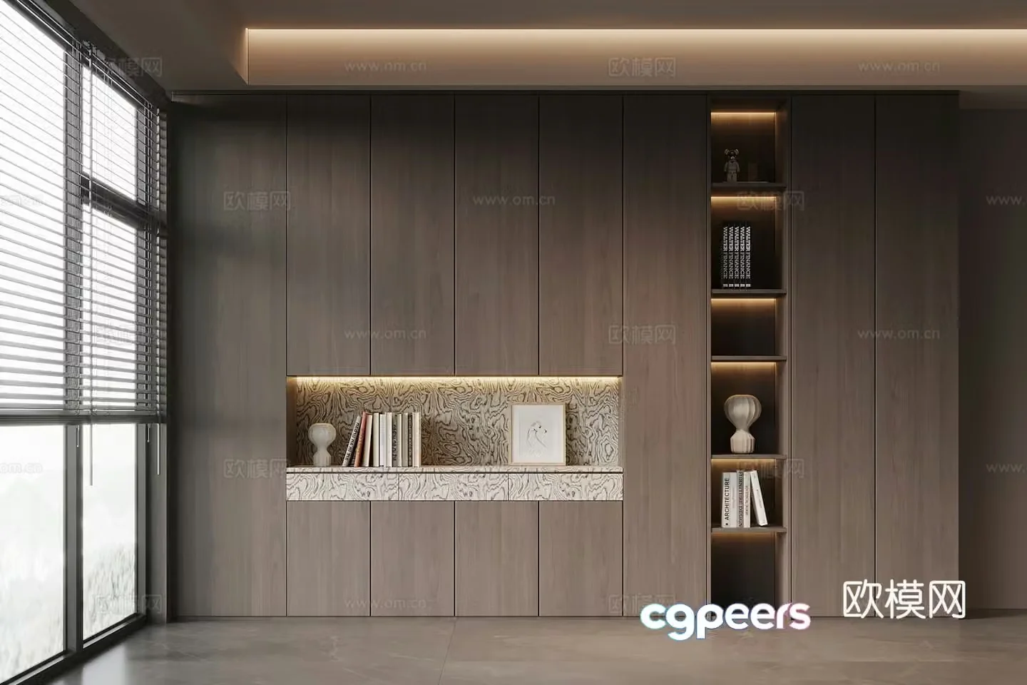 Modern Italian bookcase 3d model