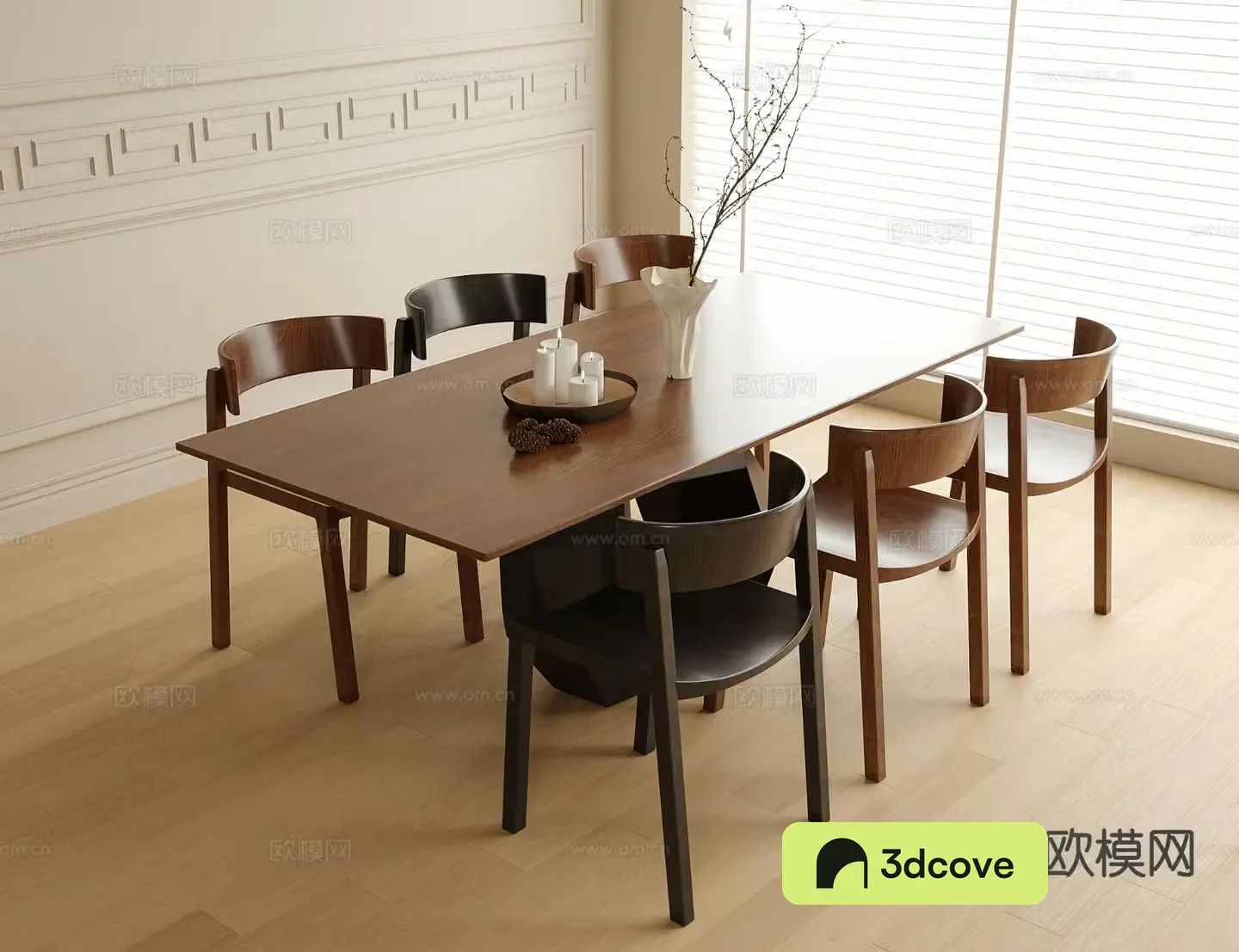 Medieval style dining table and chairs