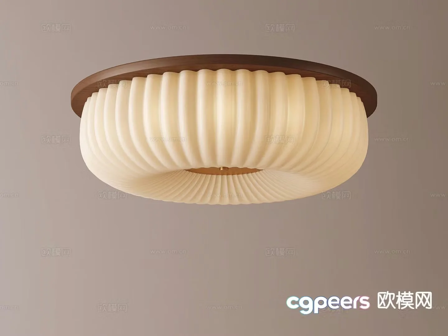 Cream style ceiling lamp 3d model