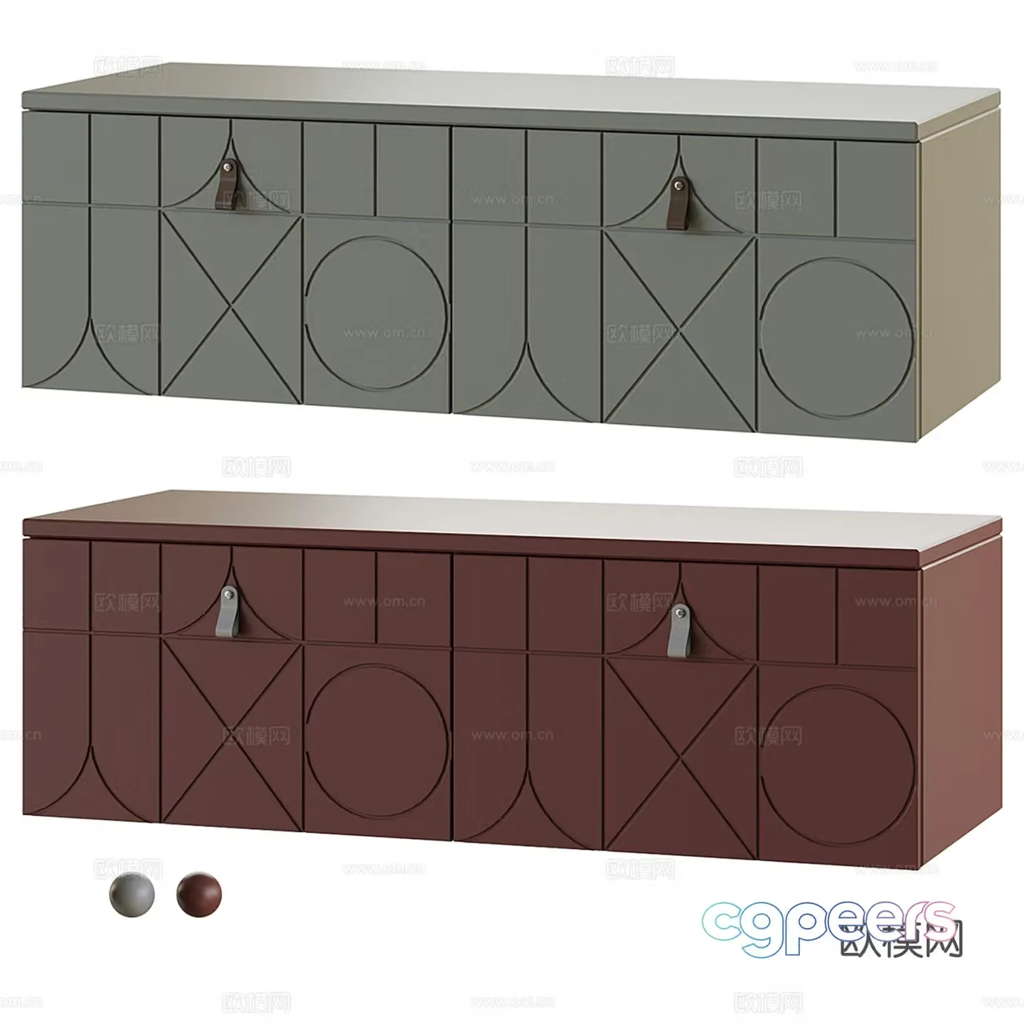 Modern entryway cabinet 3d model