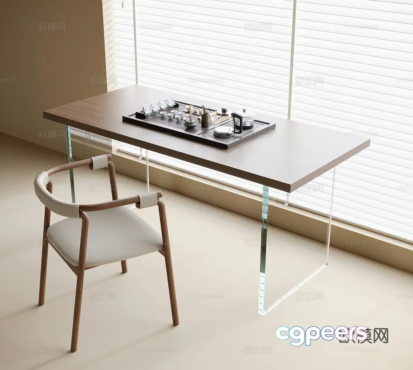 Modern tea table tea table 3d model