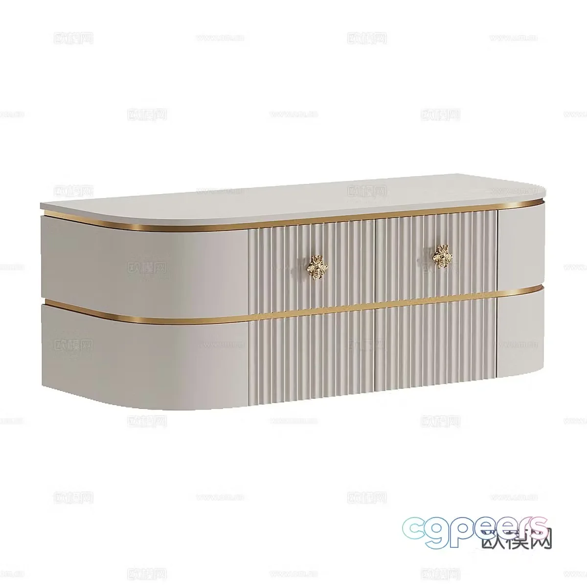 Modern simple bedside table bedside table light luxury bedside table low cabinet decorative cabinet 3d model