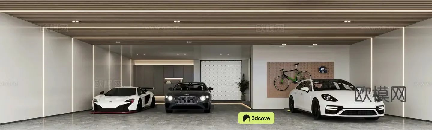 Modern villa garage