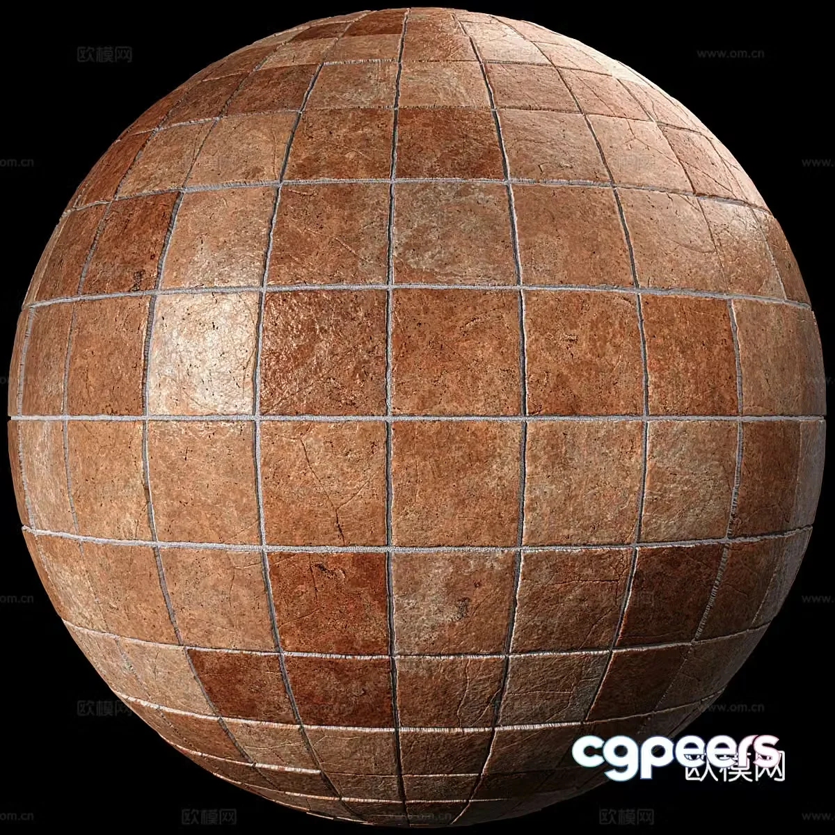 American retro classic antique tiles 3d model
