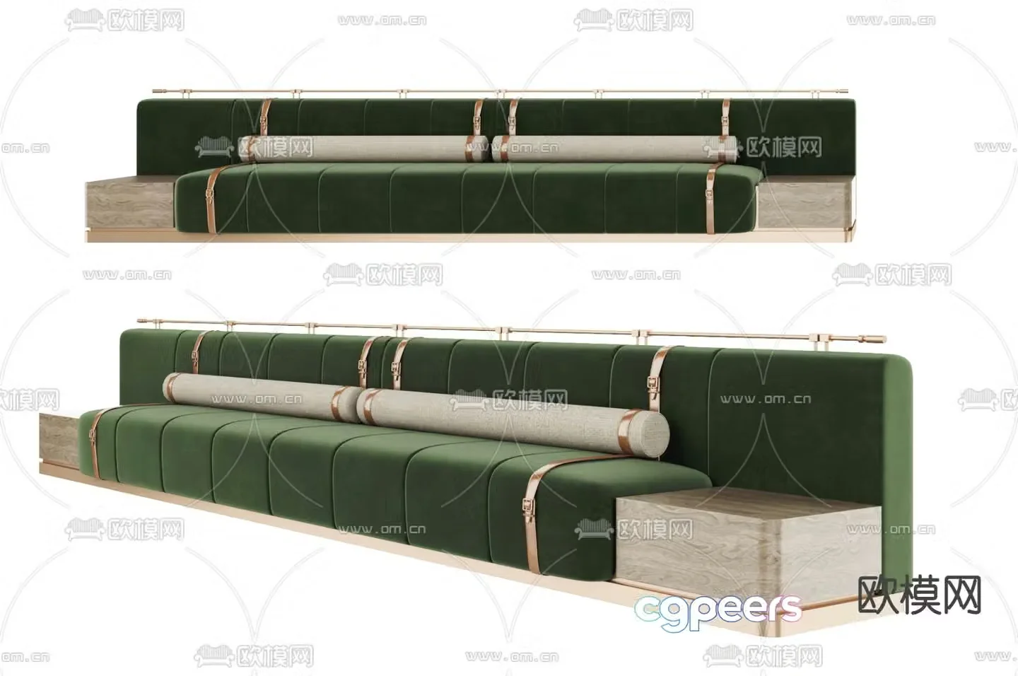 Modern booth sofa 3d model