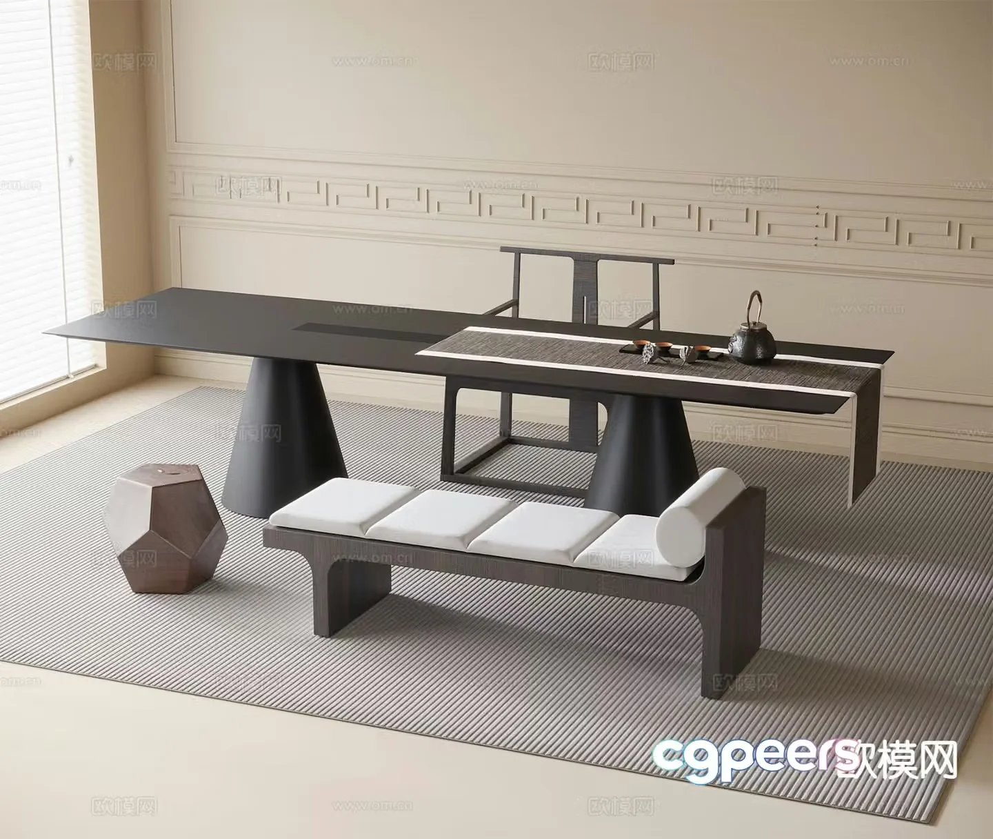Modern tea table tea table 3d model