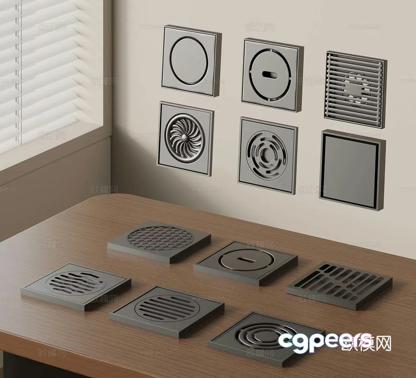 13 floor drain seamless floor drain 3d model