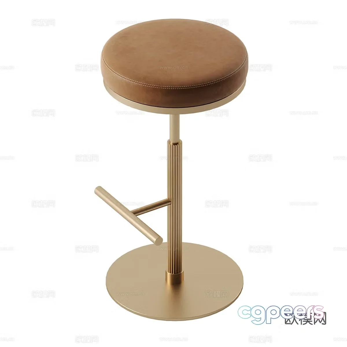 Modern light luxury bar chair 3D model