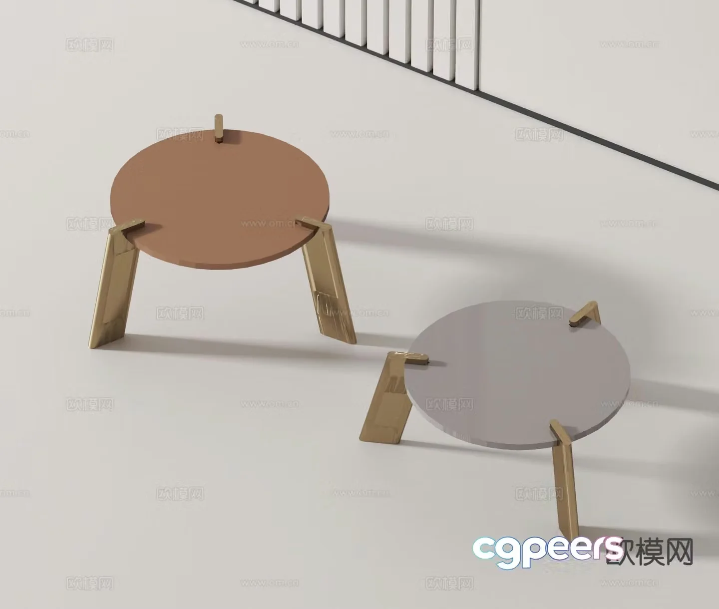 Round coffee table 3d model
