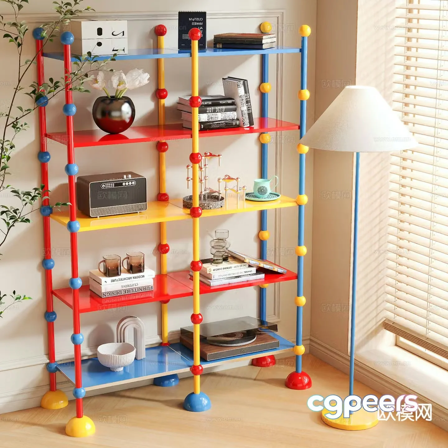 memphis storage rack 3d model