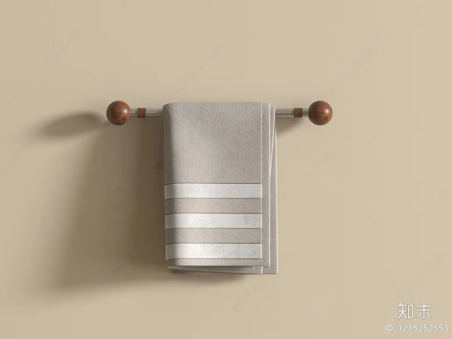 A Towel Rack With A Towel Hanging On It 3D Model – 13122 – VRAY Render