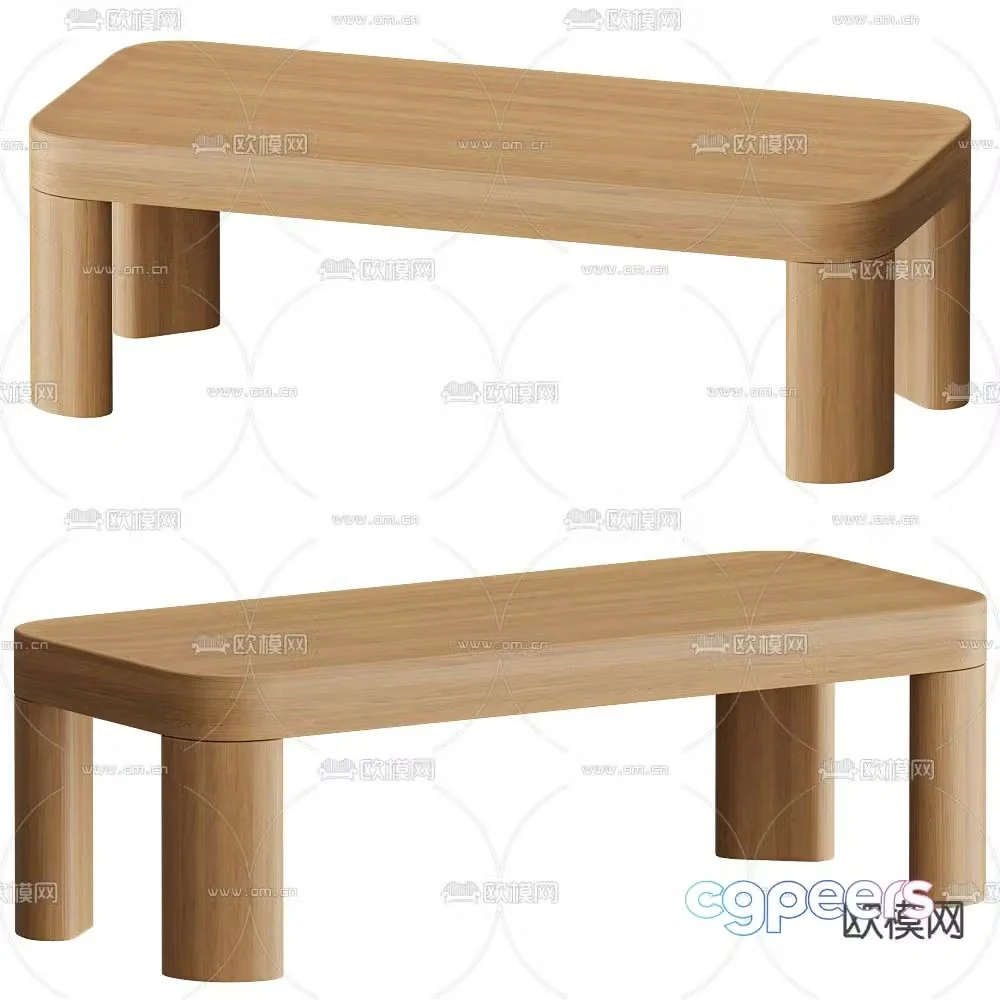 Solid wood table toy table children’s table 3d model