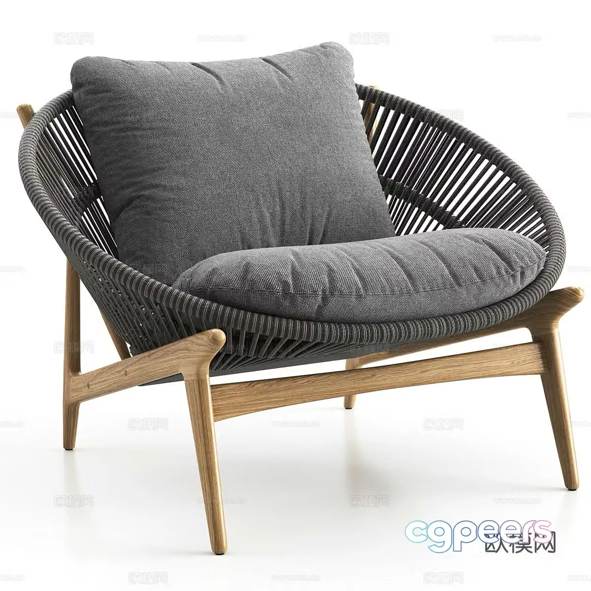Modern Italian casual chair 3d model