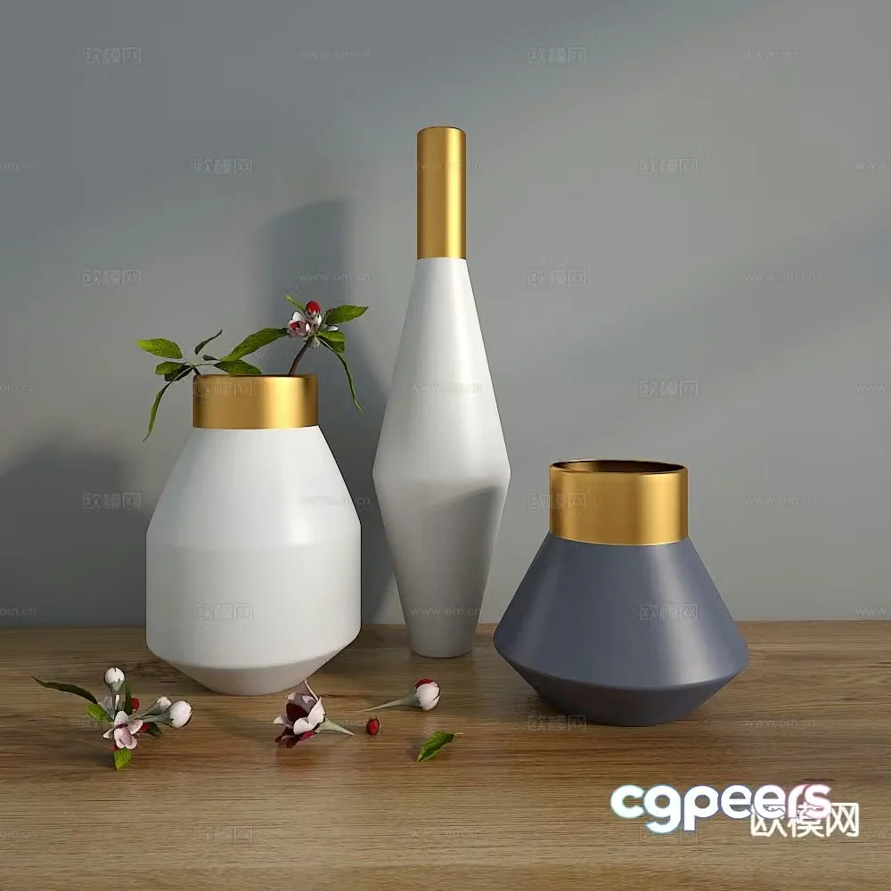 Modern vase ornaments 3d model