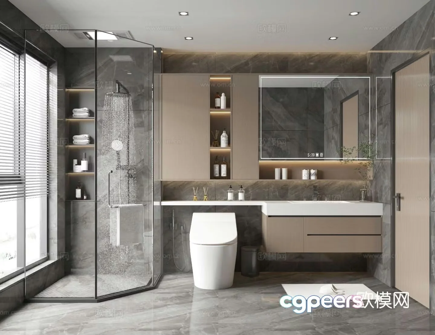 Modern bathroom bathroom 3d model