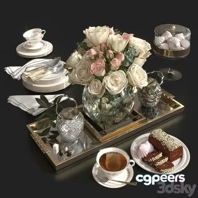 3ds Max Free – Roses and tea