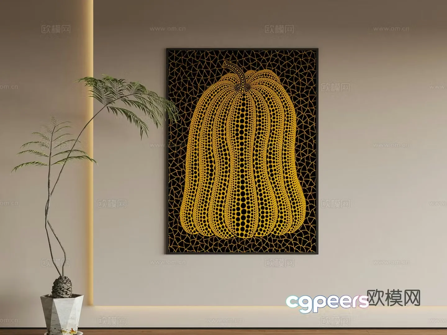 3D model of medieval style hanging painting