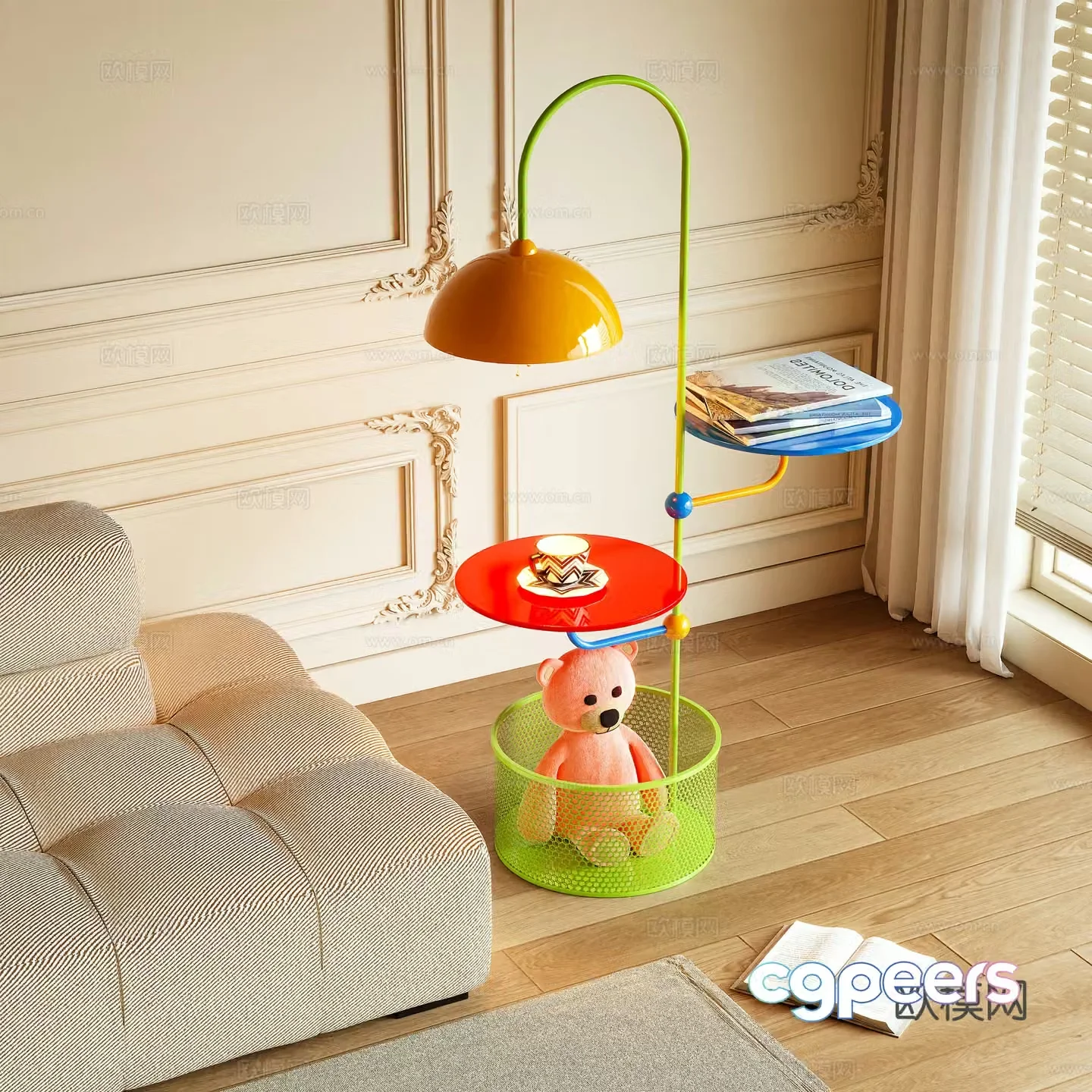 Modern floor lamp side dopamine 3D model