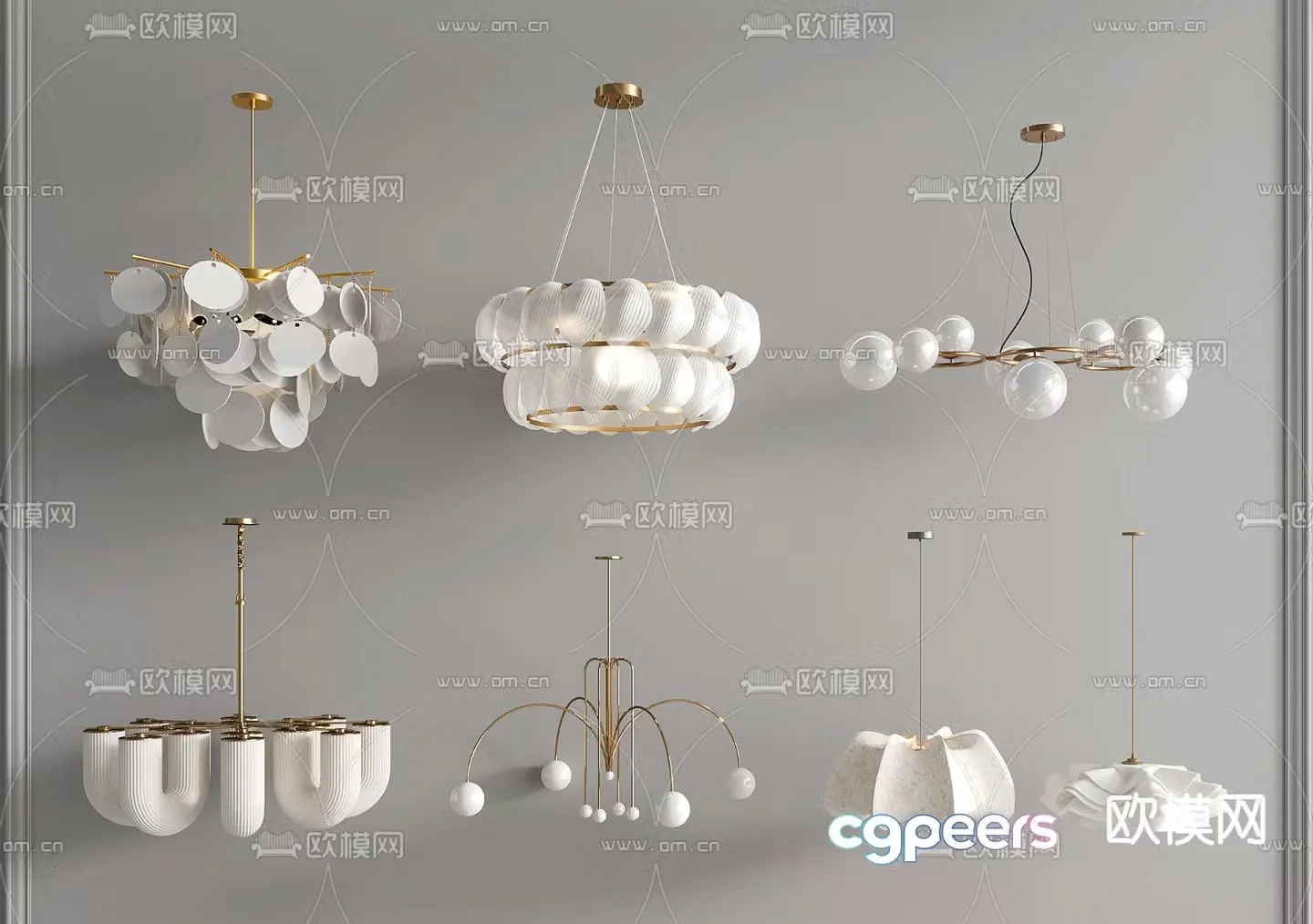 French chandelier 3d model