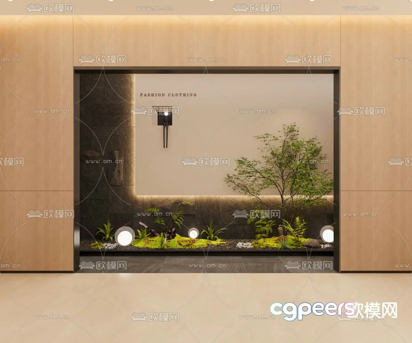 Indoor landscaping 3d model