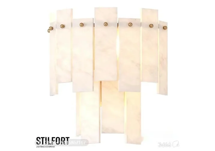 Gold Light Fixture 3D Model – 1265 – VRAY Render