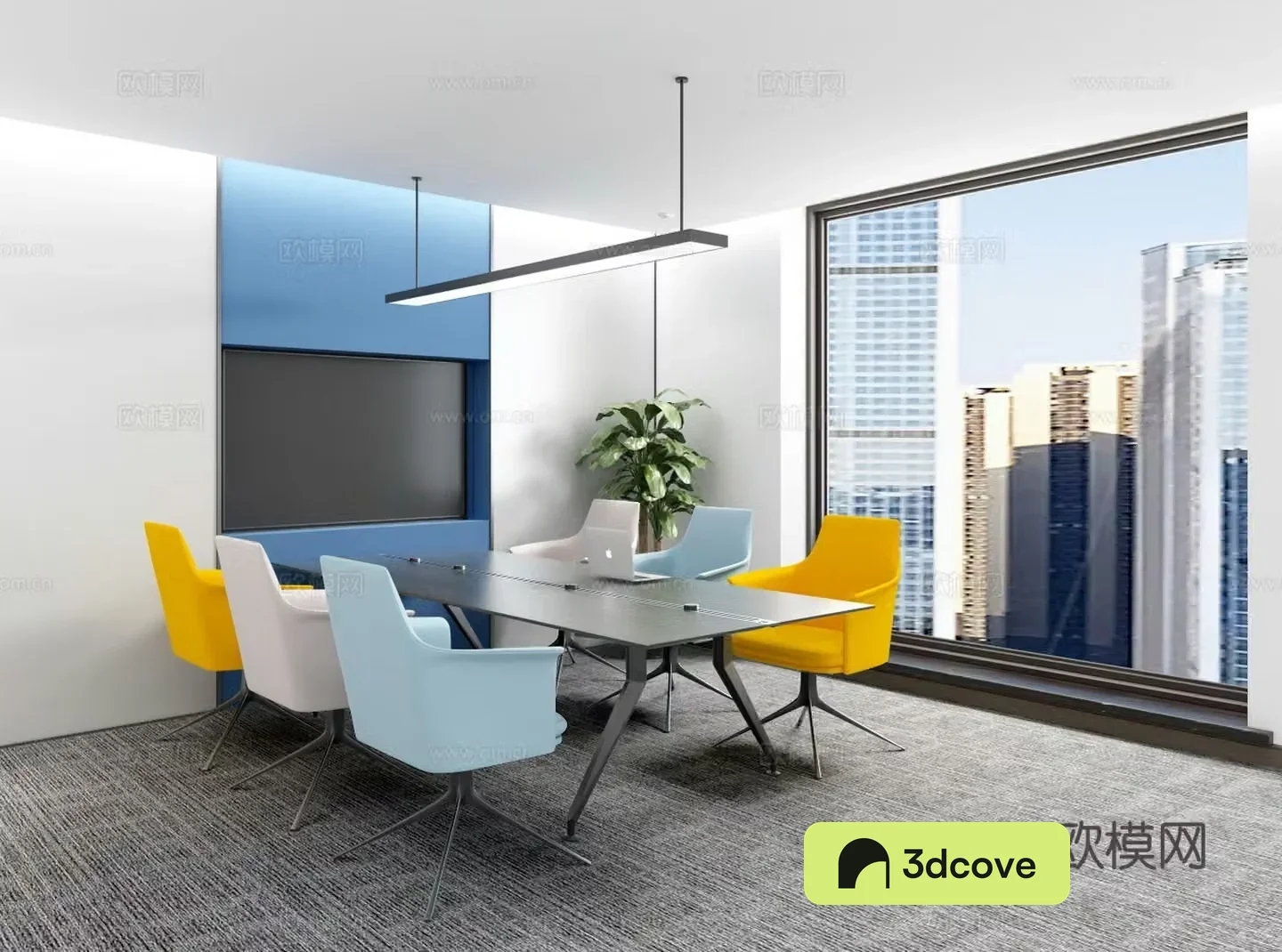 Modern small conference room small negotiation room seminar room reception room