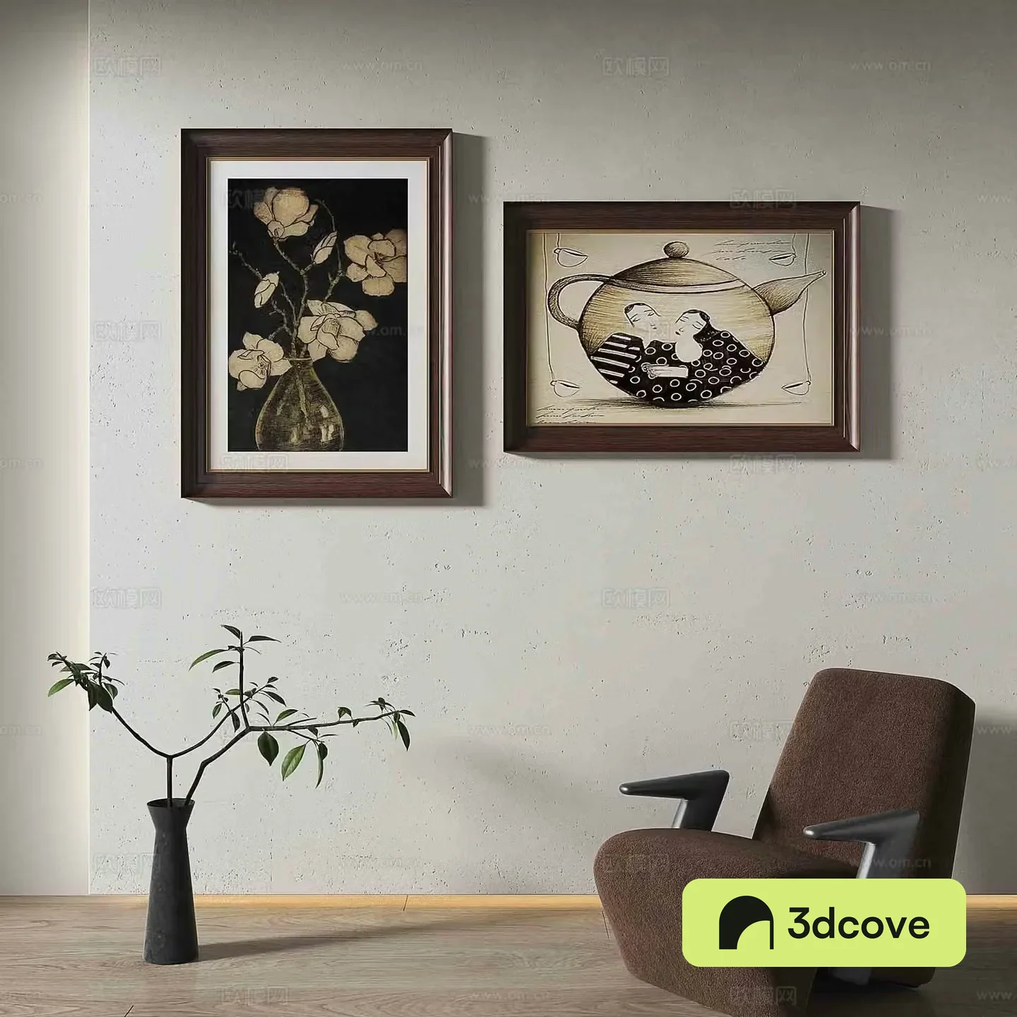 Simple European decorative painting retro painting hanging painting