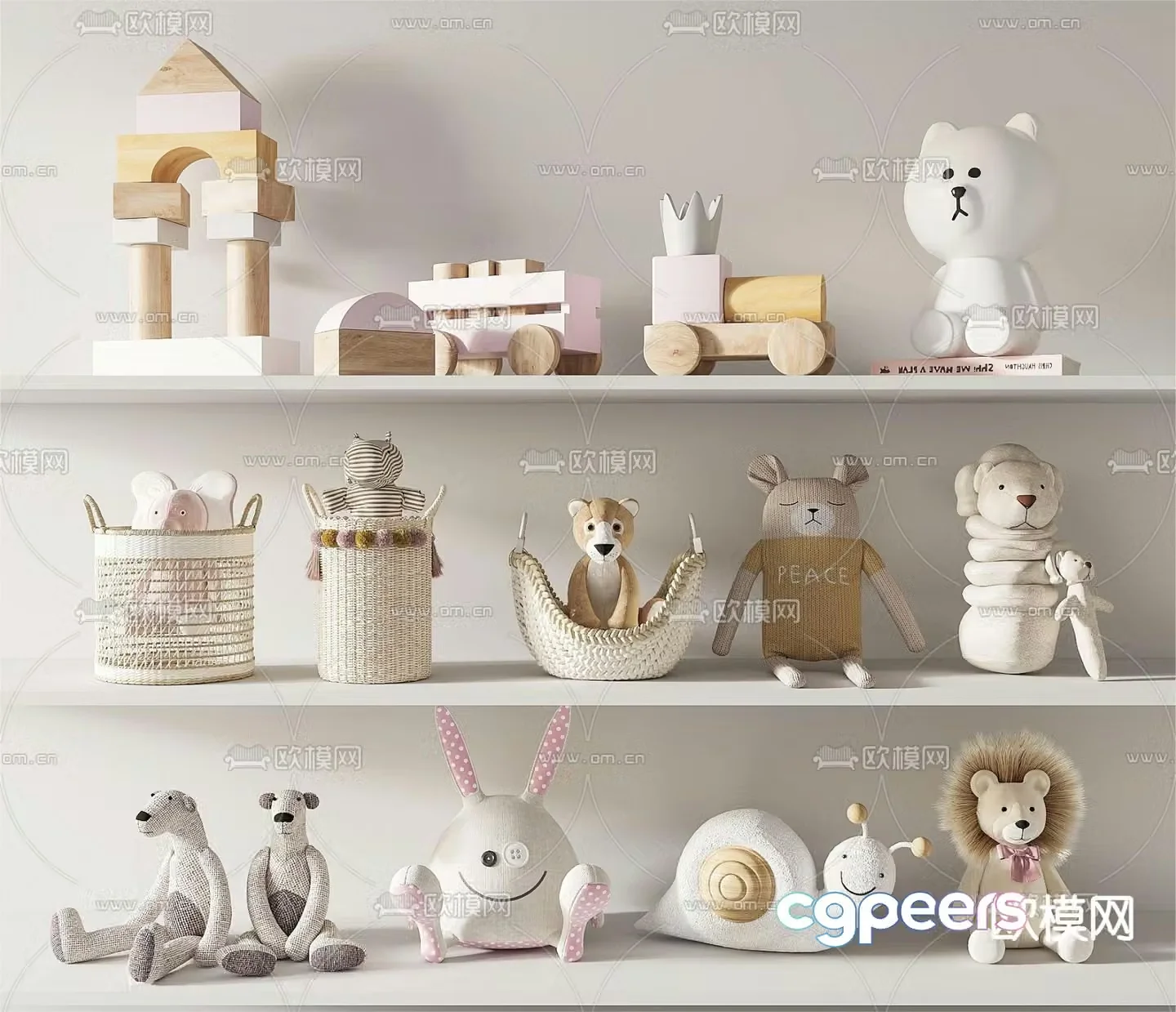children toys doll doll doll 3d model