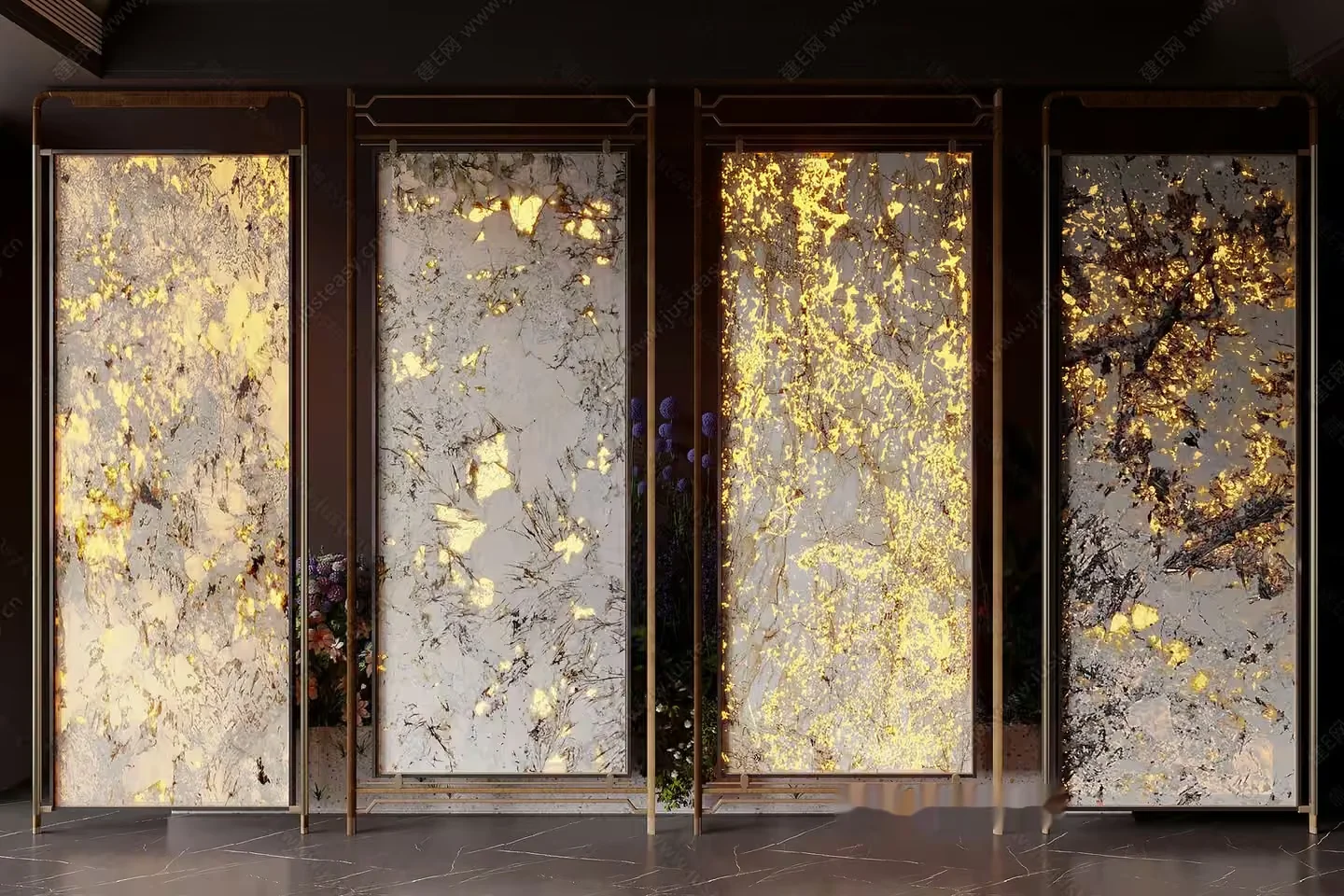Gold And White Marble 3D Model – 12877 – CORONA Render