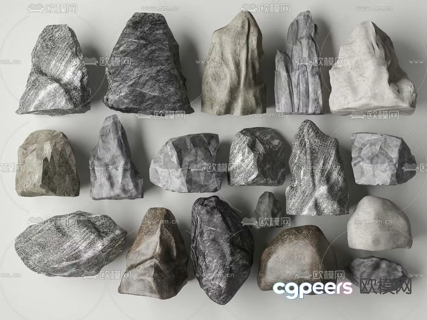 fake stone stones landscape stone stone 3d model