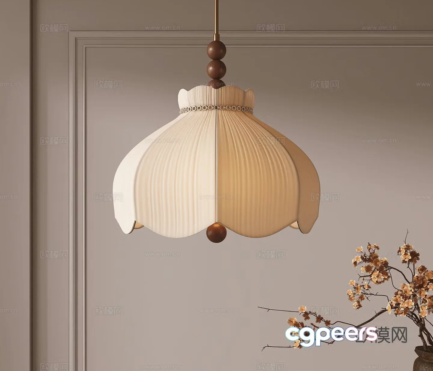 French retro chandelier 3d model