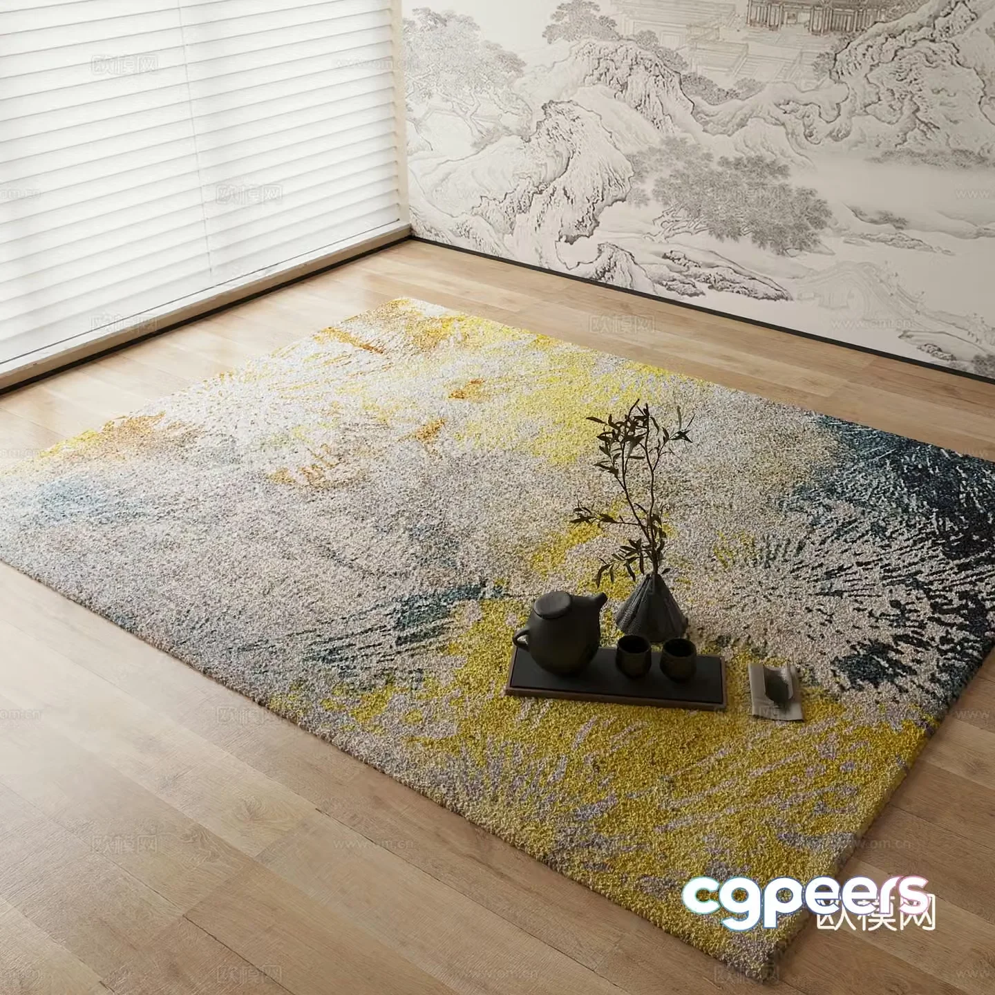 New Chinese carpet 3D model