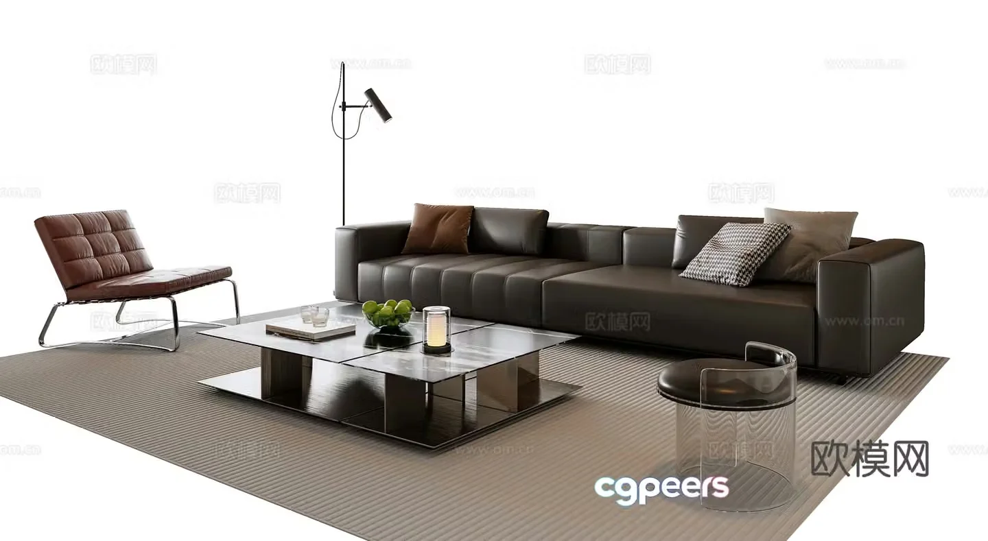 Italian combination sofa 3D model