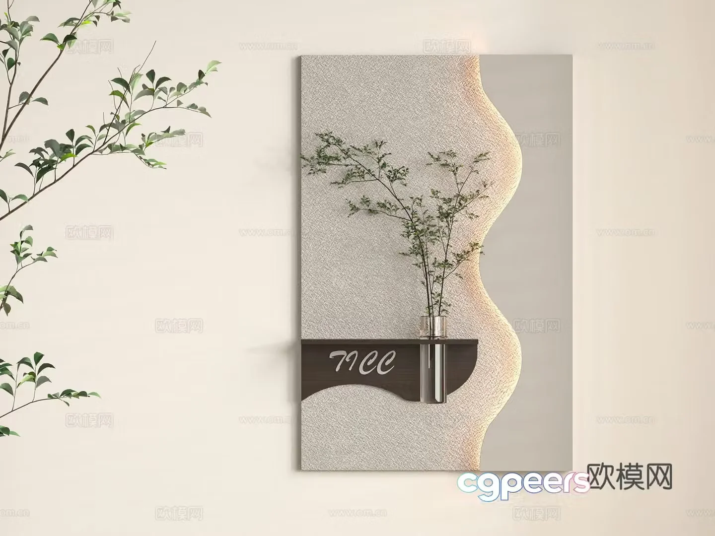 Modern hanging painting 3d model