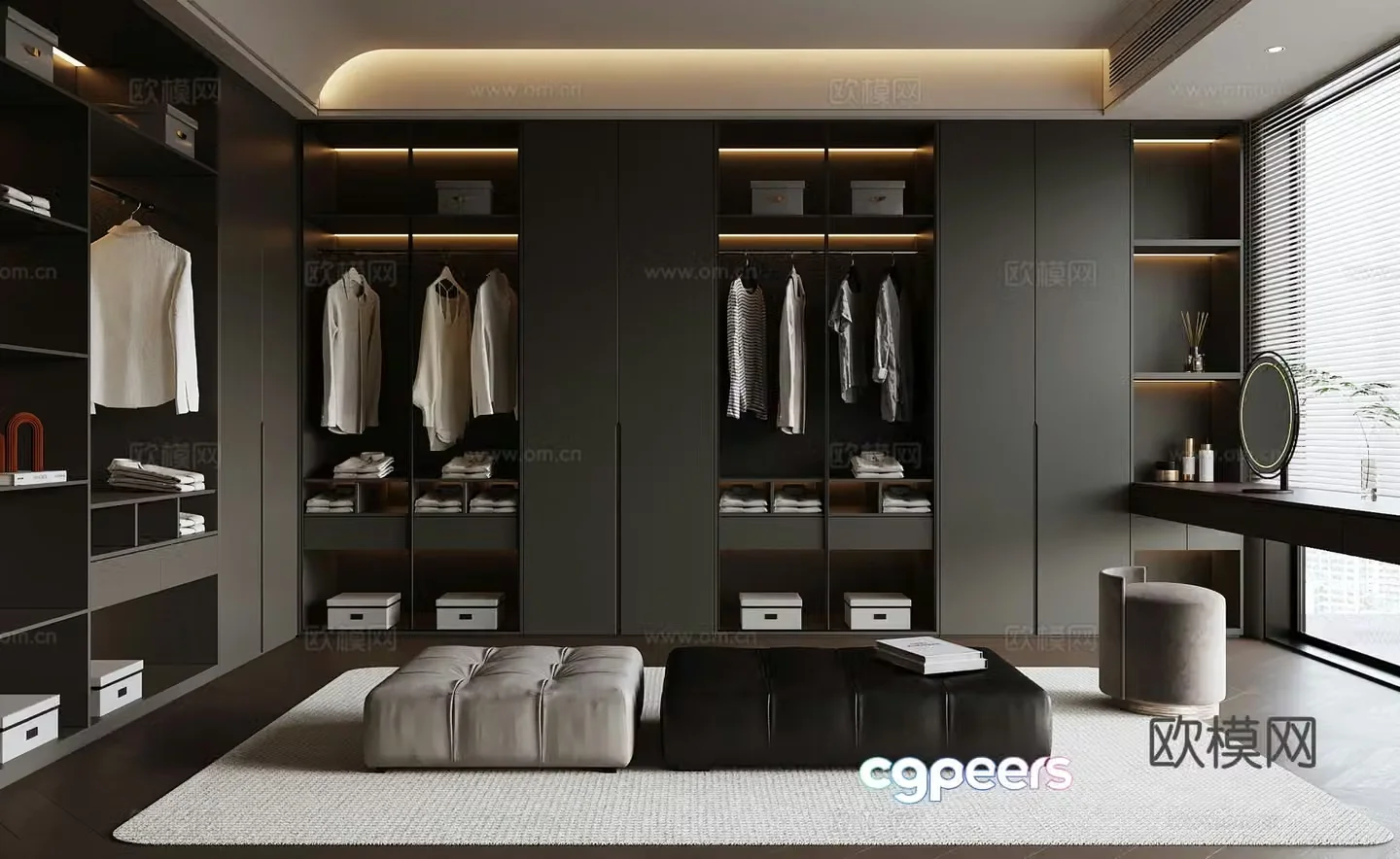 Italian cloakroom wardrobe 3d model