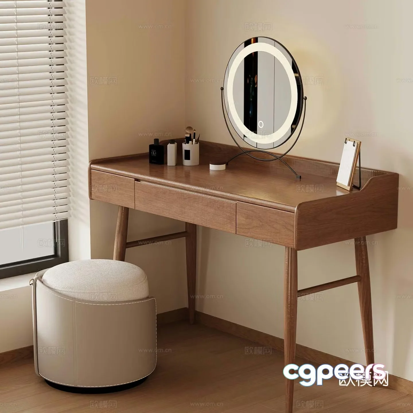 Wasabi Middle Style Dressing Table 3D Model