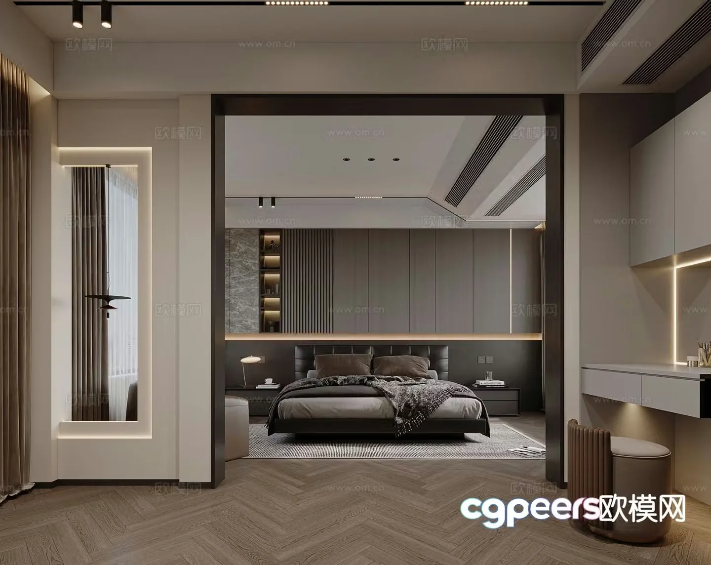 Italian master bedroom bedroom 3d model