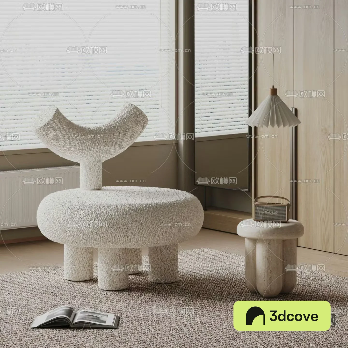 Luisa cream style chair leisure chair table