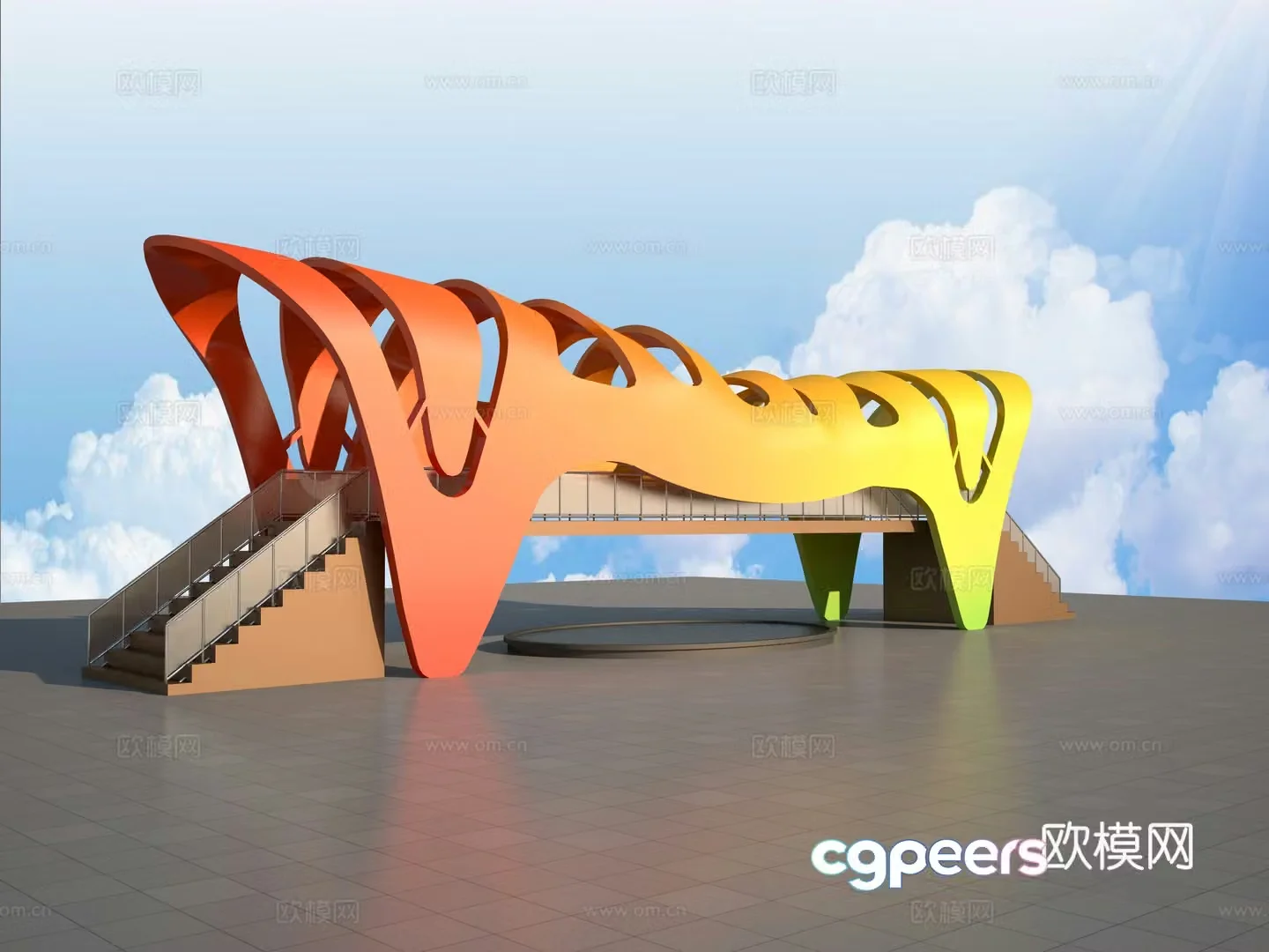 Rainbow Bridge 3D Model