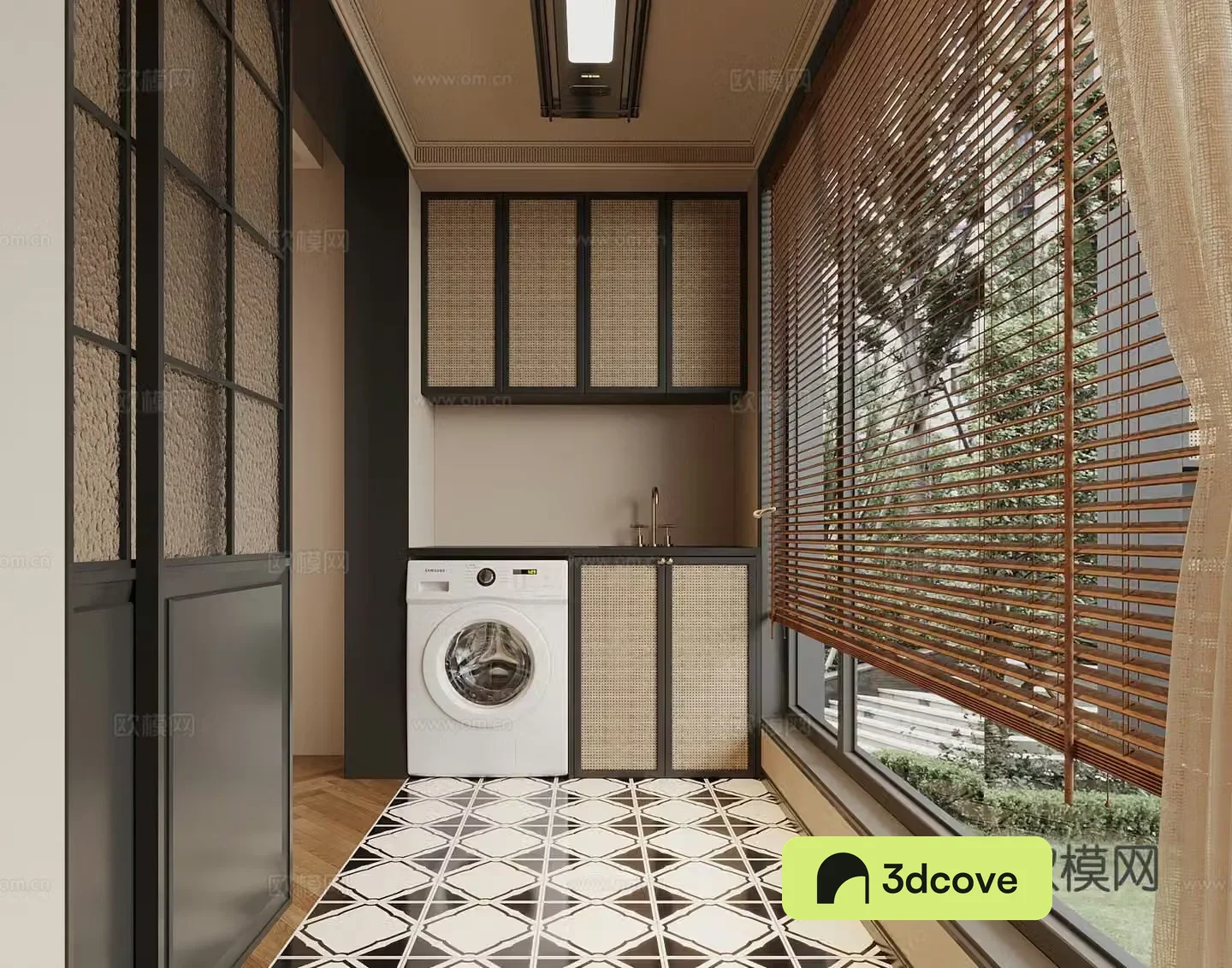 French living balcony laundry room