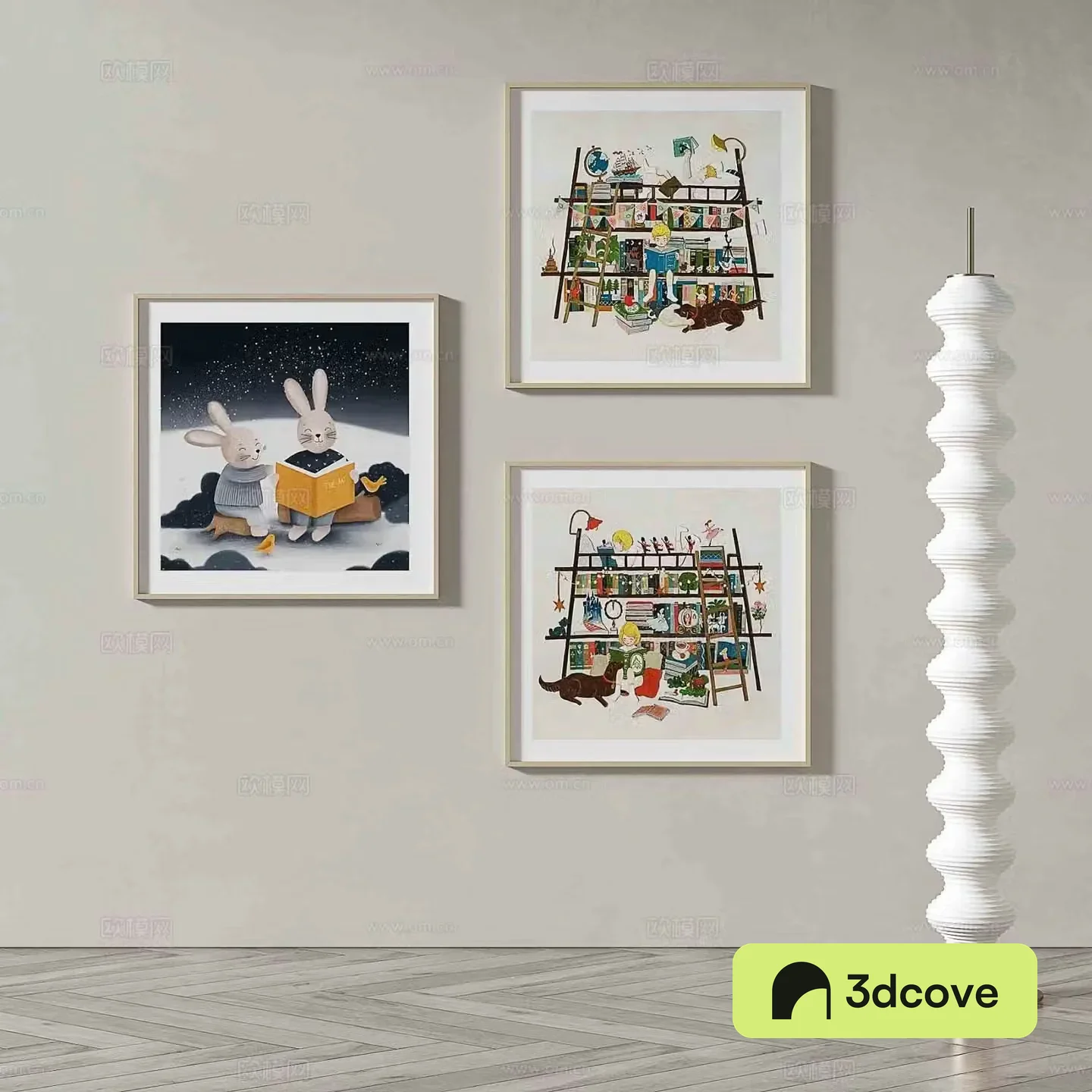 Modern cartoon hanging painting children’s decorative painting