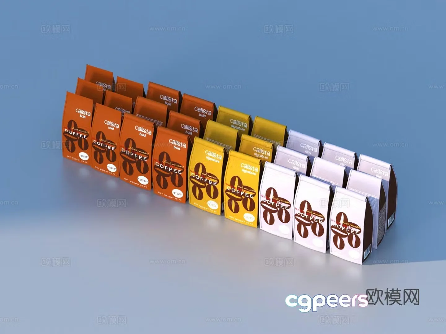 Carton Packaging Box Snacks Food 3D Model
