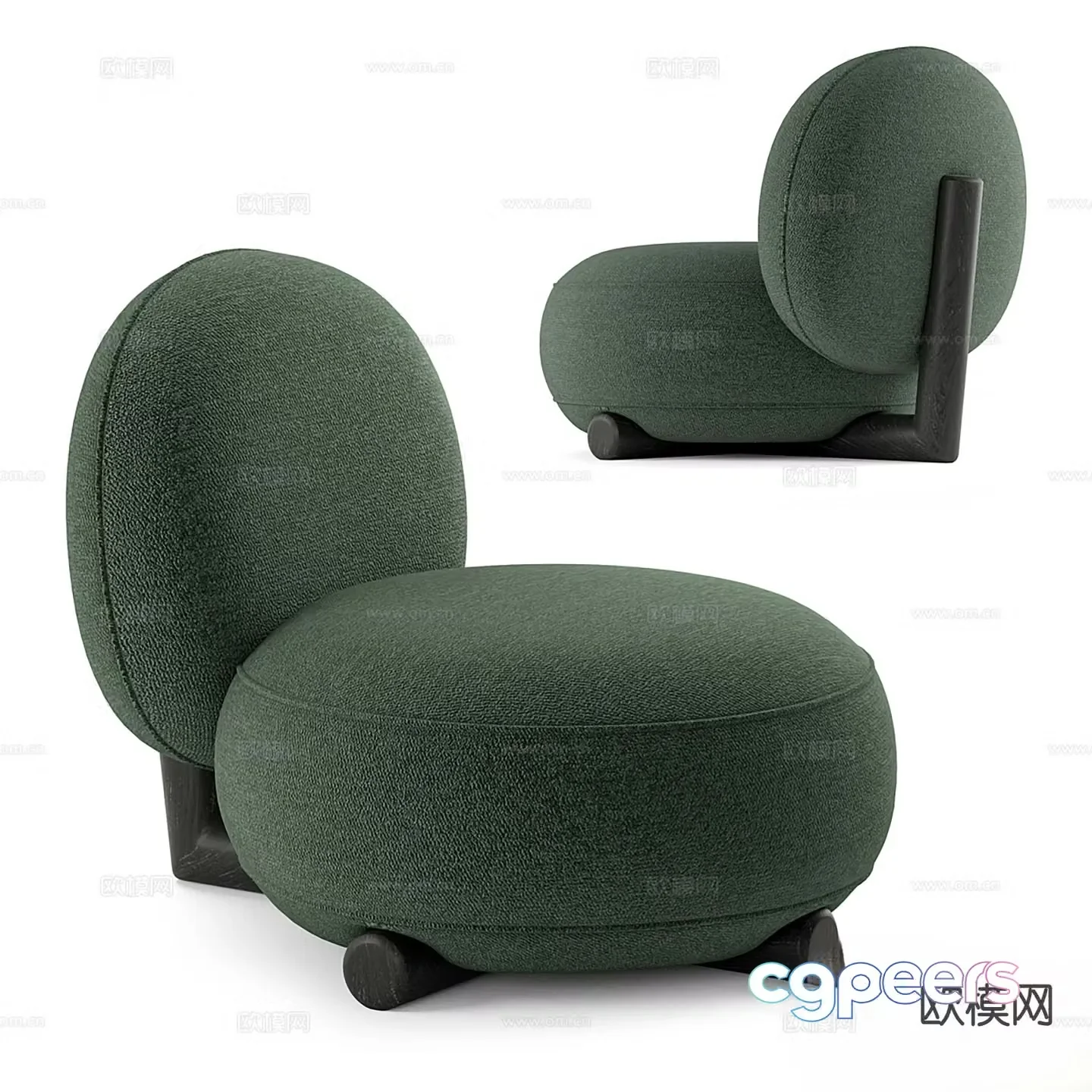 bilya single sofa sofa chair 3d model